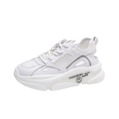 Fashion New Women's Not-peep Toe Sandals Summer Hollow Lace-up Casual Shoes Soft Platform Sneakers Women Fashion Wild Mesh Sports Shoes