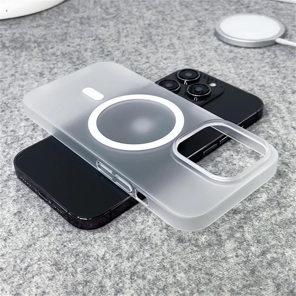 Magnetic Matte Bumper For  Case For For Iphone 1 11 14 13 12 16 Pro Max Plus Ultra Thin Translucent Shockproof Hard PC Cover