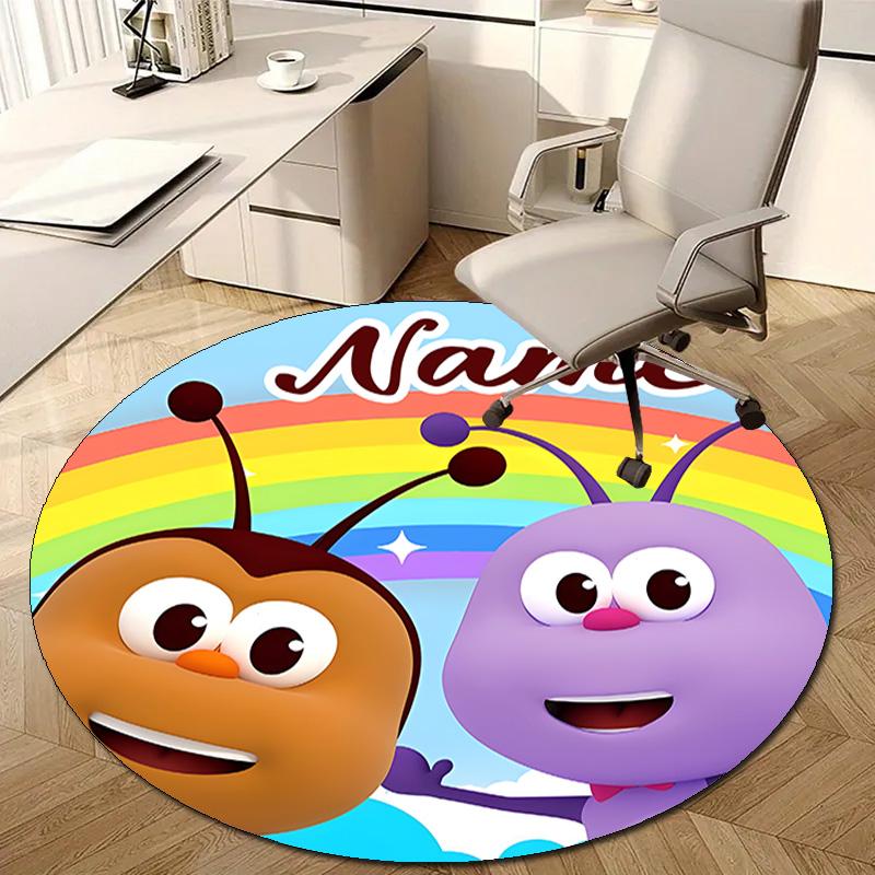 Personalized BichiKIDS Round Chair Office Rug - Perfect for Mat, Office Chair & More - Ideal Gift for Birthdays and Holidays
