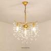 Oeny Post-Modern Gold Crystal Chandelier