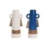 Ceramic Vase - DKD Home Decor - Blue and White - 9.5x7x20 Cm - Interior Decoration - Modern Design