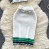 Summer Women Sexy Knitted Striped Sweater Halter Tops Vest and Mini Short Bodycon Sheath Skirt Two Piece Set