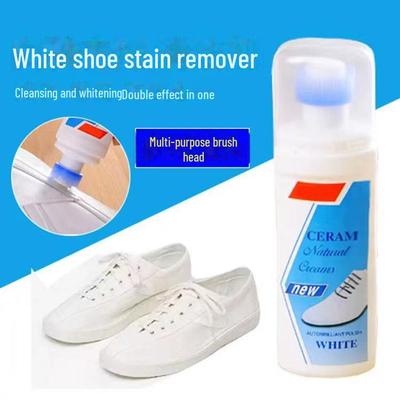 Magic Shoe Cleaner: Instantly Whitens and Cleans Sneakers Without Water, Removes Yellowing Stains.