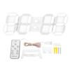 LED Digital Wall Clock Alarm 5 Level Brightness Time Date Temperature Display Night Light 3D Digital Wall Clock