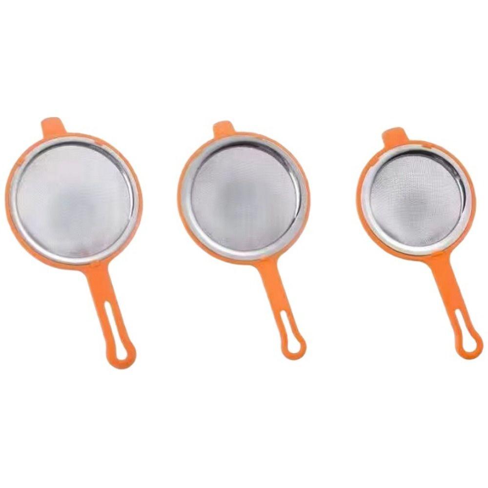 Stainless Steel Fine Mesh Strainer Plastic Handle Colanders Kitchen Accessories Flour Sifter  Tea