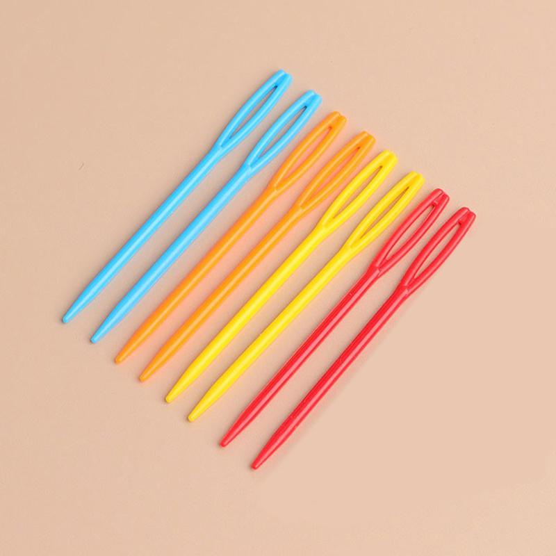 50-200PCS/Pack Sewing Needles Random Mix Colors Large Eye 7cm Size Thread Wool Sewing Needles Handmade Crochet Suture Needle ZYF