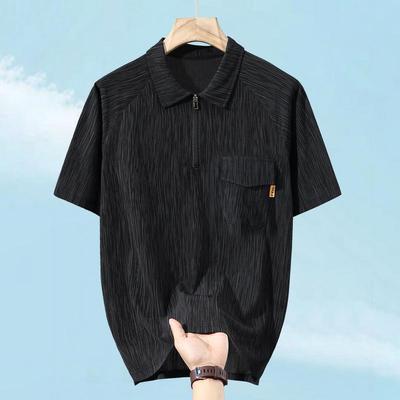 Tamanhos Grandes 4XL-10XL Camisas Polo Pretas Oversize Masculinas Tops de Verão Camiseta Casual de Manga Curta Roupas Vintage