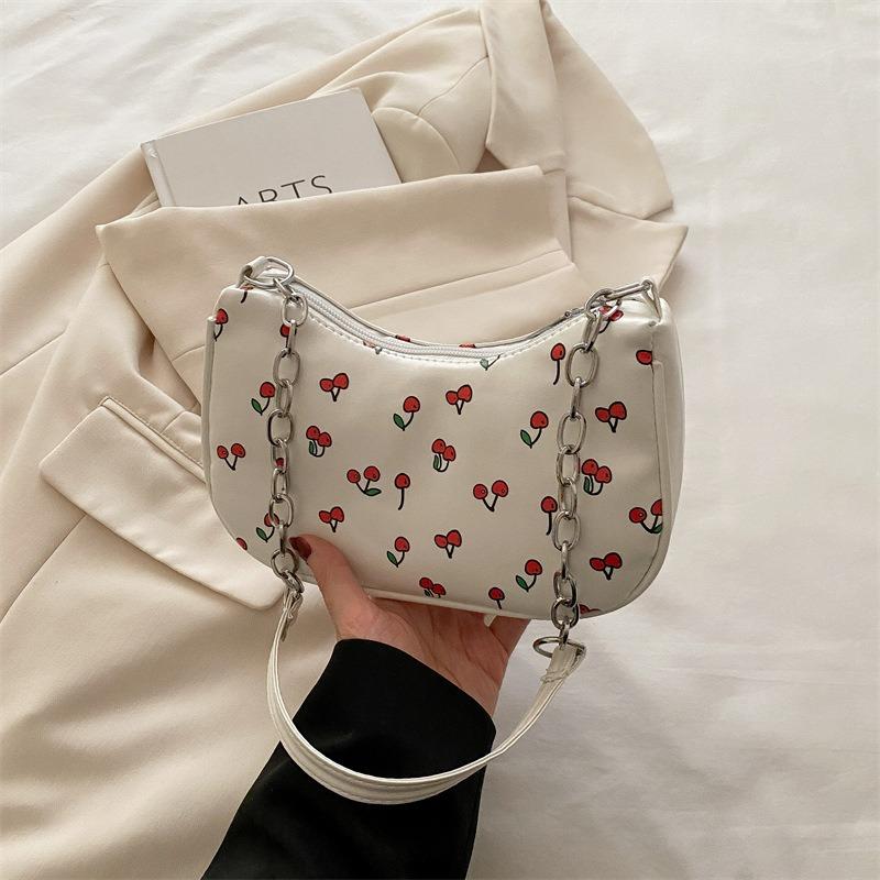 Summer Small Fresh Literary Printing Shoulder Bag Women's New Women's Bag Large Capacity Messenger Bag Underarm Bag