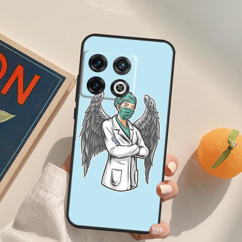 Cartoon Medicine Doctor Nurse Case For OnePlus 12R 13R 13T 10R 15 13 12 11 10T 8T Nord CE 4 3 2 Lite N20 N30 Nord 5 Cover
