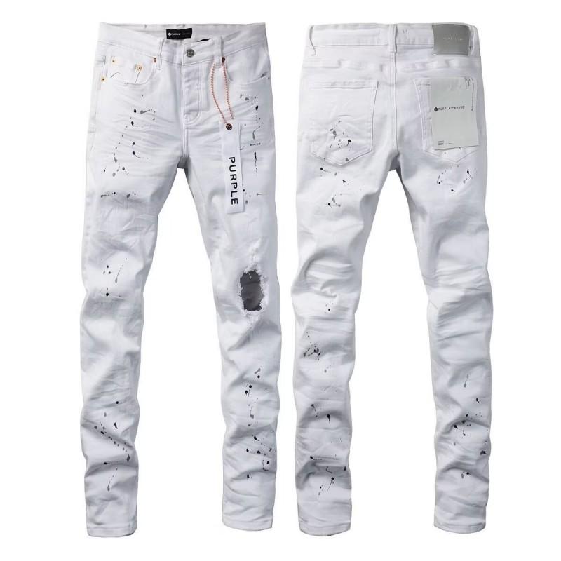 Mens Straight Fit Distressed Patchwork Denim Jeans Vintage Streetwear Style High Waist Ripped Cotton