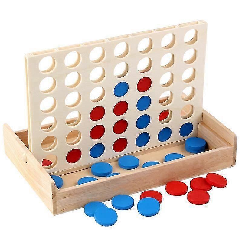 "Four-piece three-dimensional chess game, children's educational chess game, multi-player toy, multi-color wooden box"