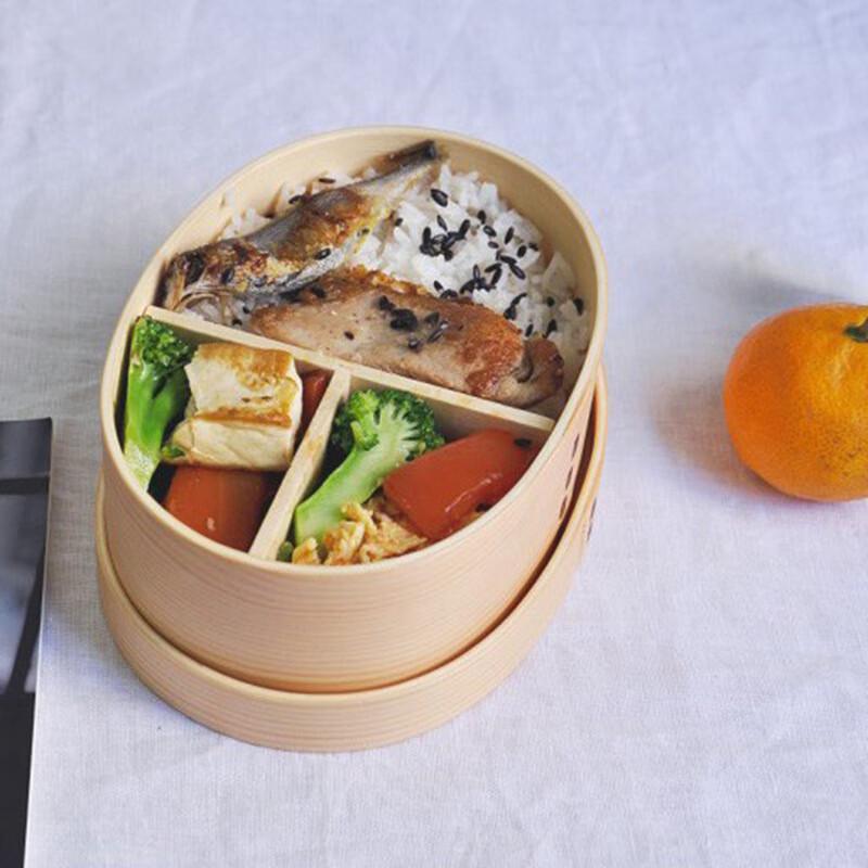De Ruien Willow Wood Divided Bento Box