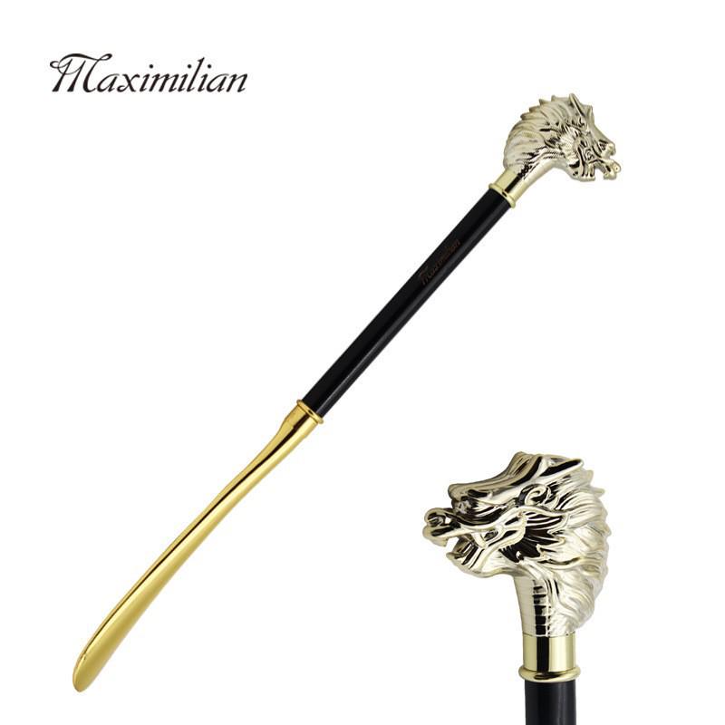 Maximilian Luxury Shoehorn with Metal and Wood Handle for Home or Hotel Use