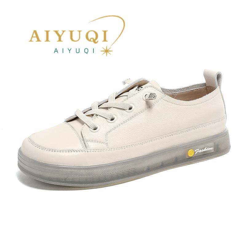 

Спортивная обувь Женская натуральная кожа Плоская ленточная обувь Круглая голова Кроссовки Обувь Женская