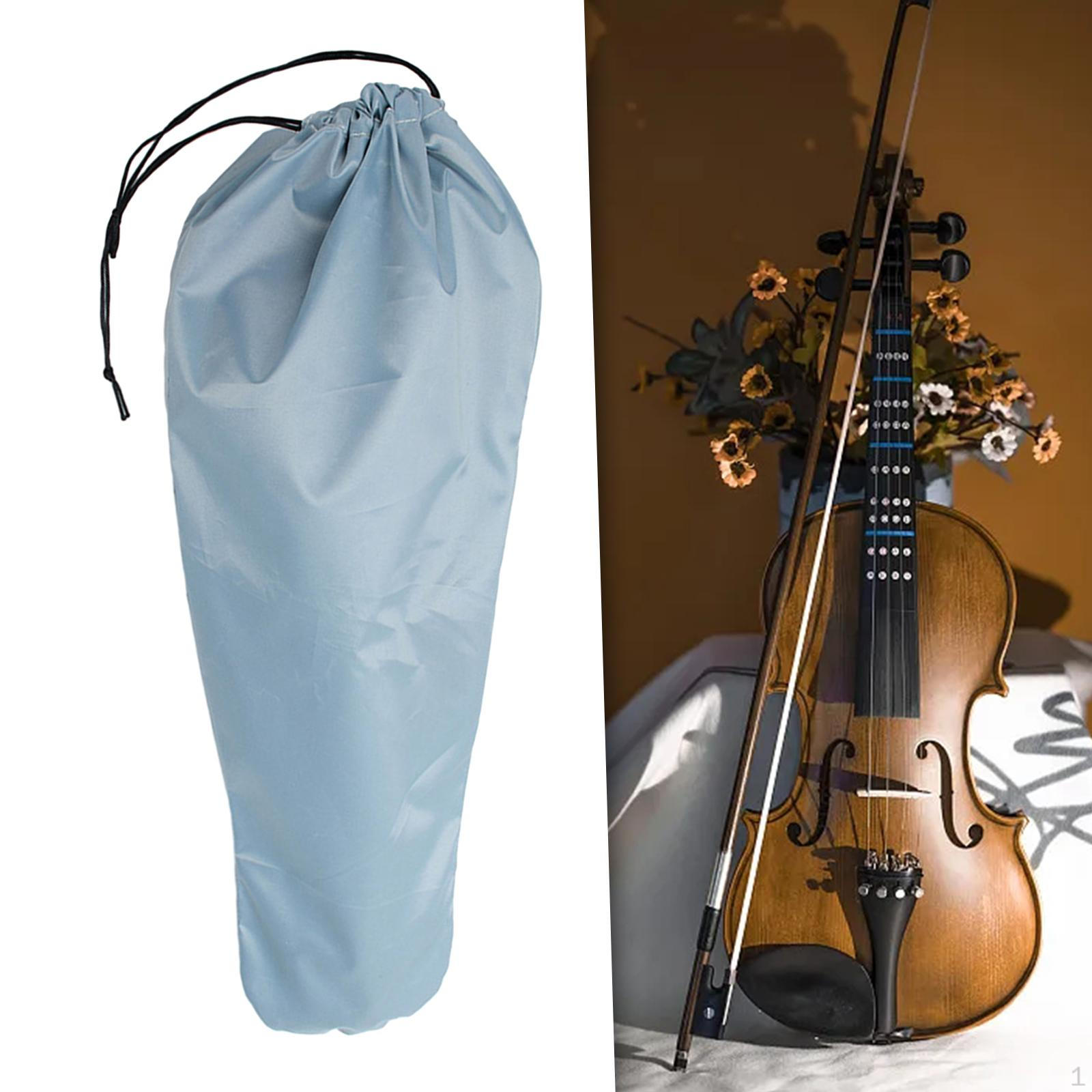 

Чехол для скрипки, пылезащитный чехол для музыкального инструмента, сумка для хранения, сумка для переноски на шнурке серый