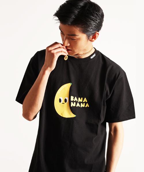 Respect [Respect X Dori] Banana Short Sleeve T-Shirt (Black) Black/L