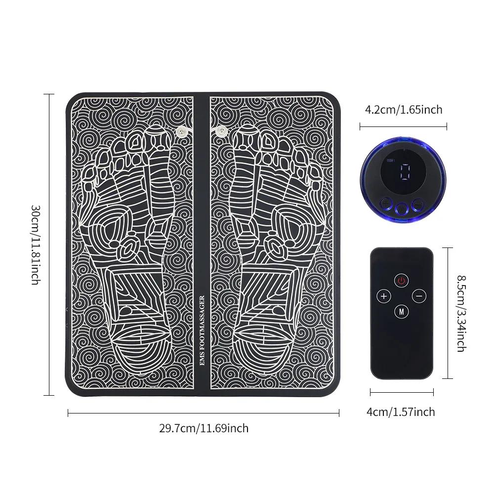 Foot Massage Mat EMS Foot Massager Pad 19 Modes 8 Gears Electric Foot Acupoint Massager Muscle Relieve Cushion Relief Pain Relax Feet
