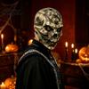 Realistic Stitching Texture Horror Latex Skull Masque, Scary Halloween Hood Masque with Detailed Props Stitched Texture, Creepy Costume Accessory for
