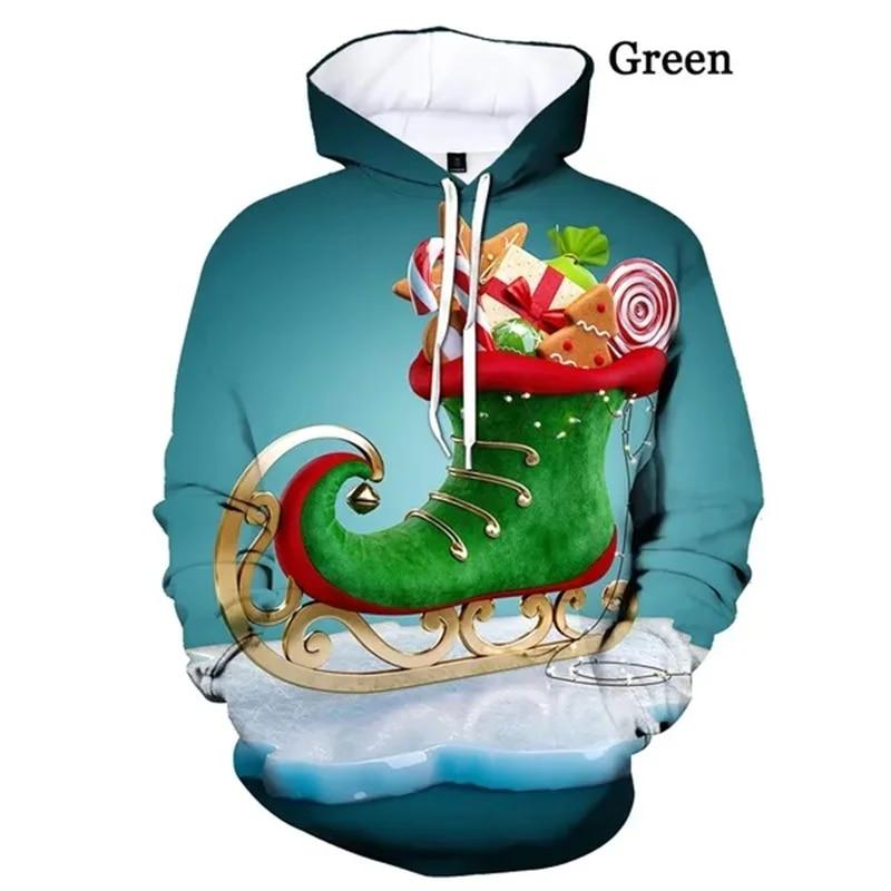 Happy Xmas Grafik Hoodies 3D Nightmare Before Christmas Druck Hoodie Kinder Hipster Sweatshirts Frauen 2k Harajuku Kleidung Top