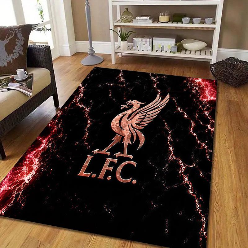 Liverpool Flannel Pattern Square Carpet,Area Rug,Carpet Rug for Living Room Bedroom Sofa Playroom Decor,Non-slip Floor Mat