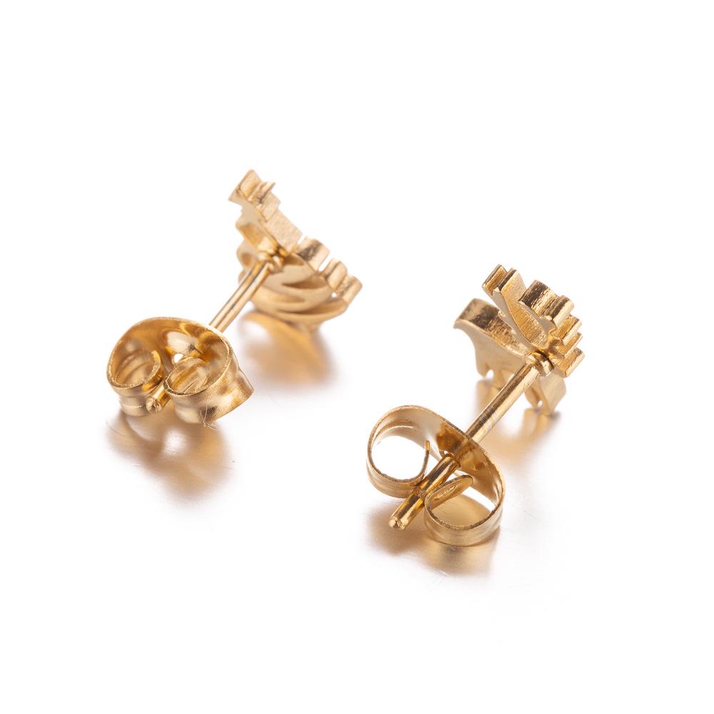 Japanische & Koreanische Asymmetrische Ohrringe mit kleinem Reh - Damen Niedliches & Schlichtes Weihnachtsbaum-Design