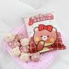 Adorable Animals Pudding Plush Playthings Mini Round Balls Chick Bear Penguin Bunny A Pouch of Plushie 8pcs Food Snack Playthings Plush Pillow
