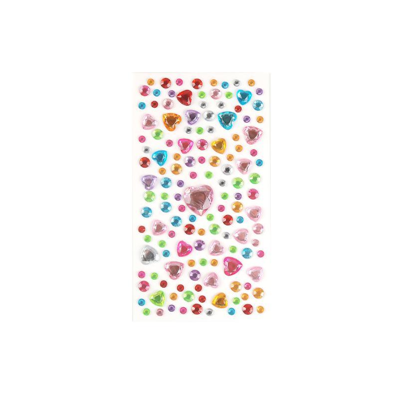 Self Adhesive Rhinestone Gem Stickers 1Sheets Assorted Shapes Acrylic Glitter Jewel Decals Bling Charms Face Diy Craf