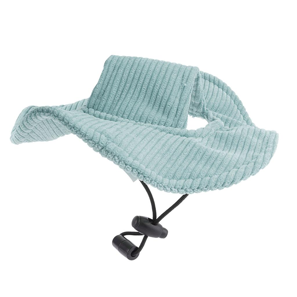 Pet Cap Sun Protection Soft Comfortable Lightweight Cute Pet Sun Hat with Ear Holes for Cats Dogs Green XS