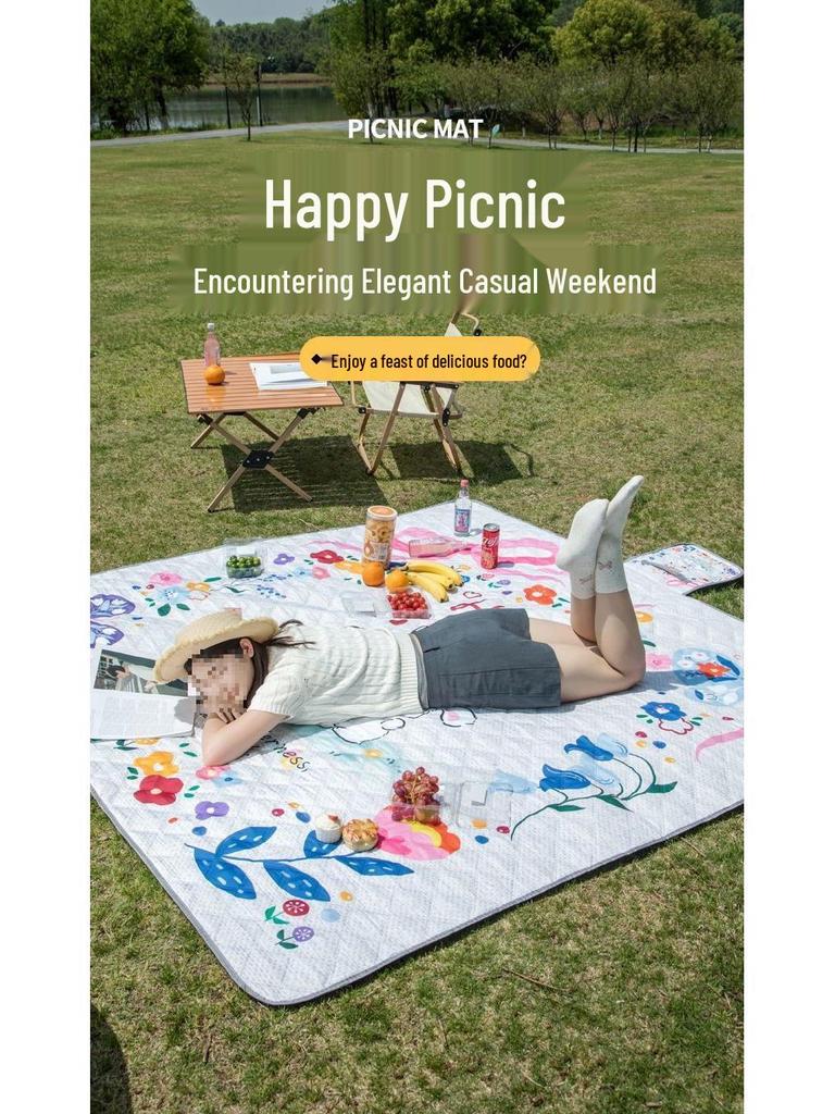 A1R Waterproof Picnic Mat - Thick, Portable Outdoor Ground Cover for Camping, Beach, Lawn, or Spring Outings