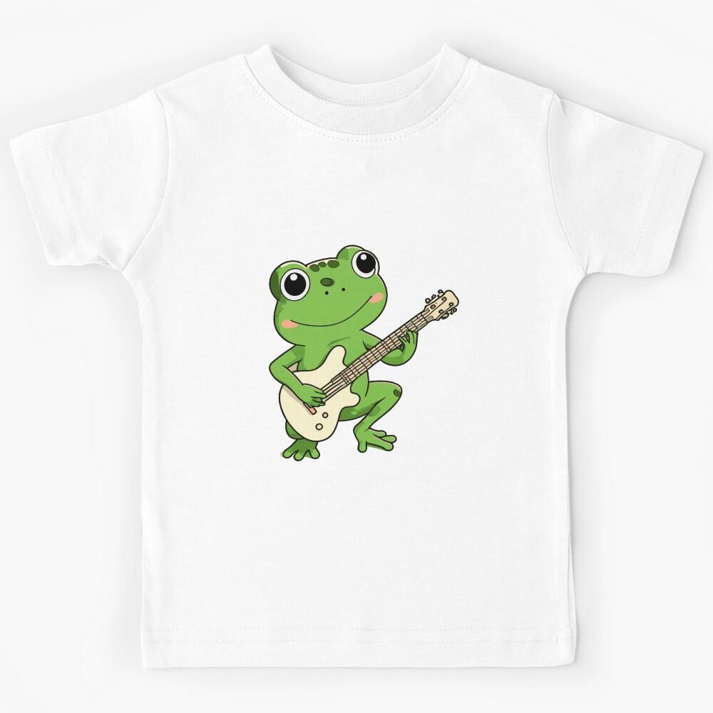 lovely Guitar Frog Froggy Kids T-Shirt 130
