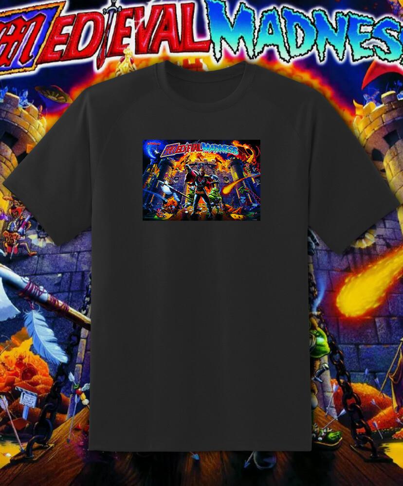Футболка с принтом пинбола Medieval Madness, ретро-аркадной видеоигры. Быстрая доставка! 4XL