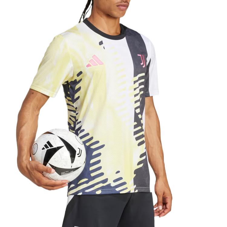 Adidas Juventus 24/25 Pre-Match Jersey Pure Sulfur/Black/Legend Ink Men Streetwear JE4307