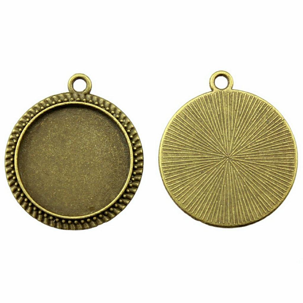 

Аксесуари Деталі Підходять Круглий 20мм Скляний Кабошон Основа Налаштування Лоток Безель Мінімалістичні Ювелірні Компоненти ZA019 A02-10pcs-20mm
