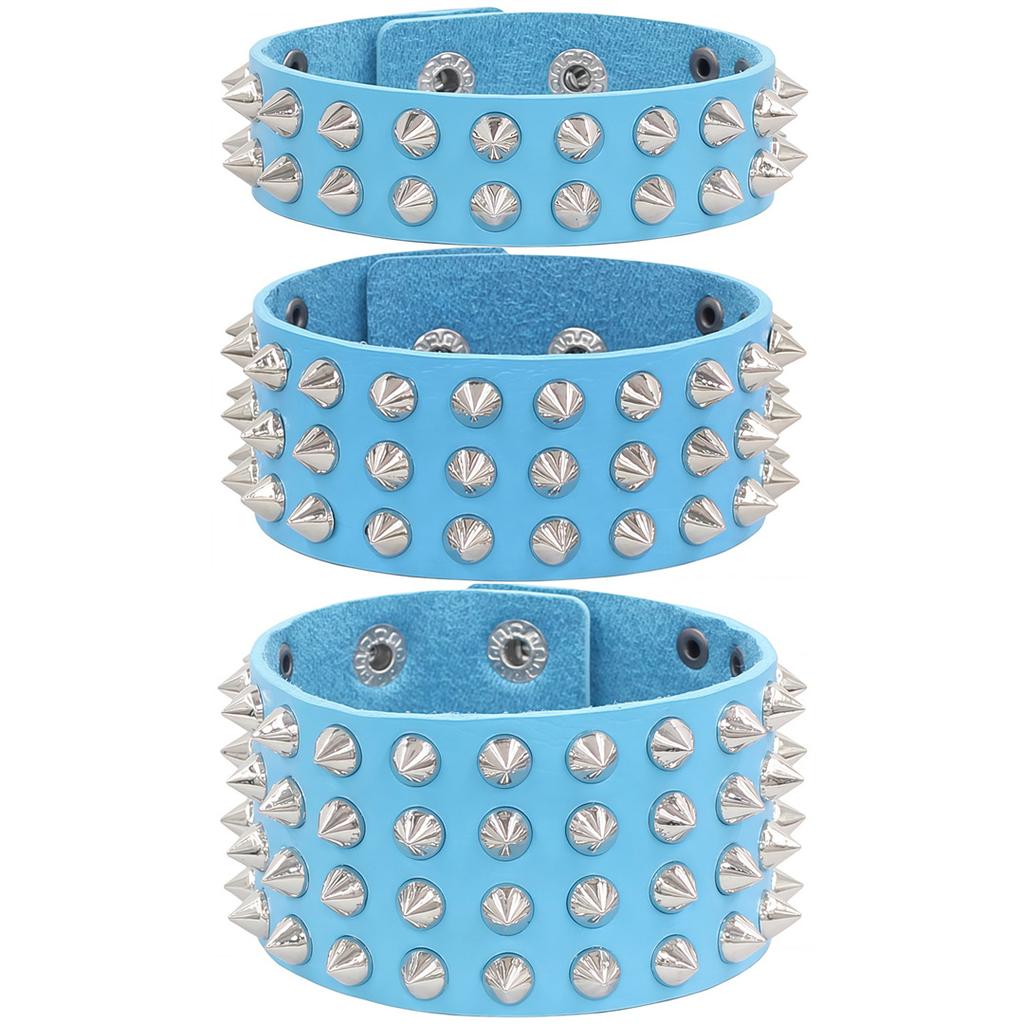 DIEZI Punk Vintage Gothic Goth Men Wrap Bracelet For Women Harajuku Black PU Leather Rivet Charm Bracelet Bangles Jewelry