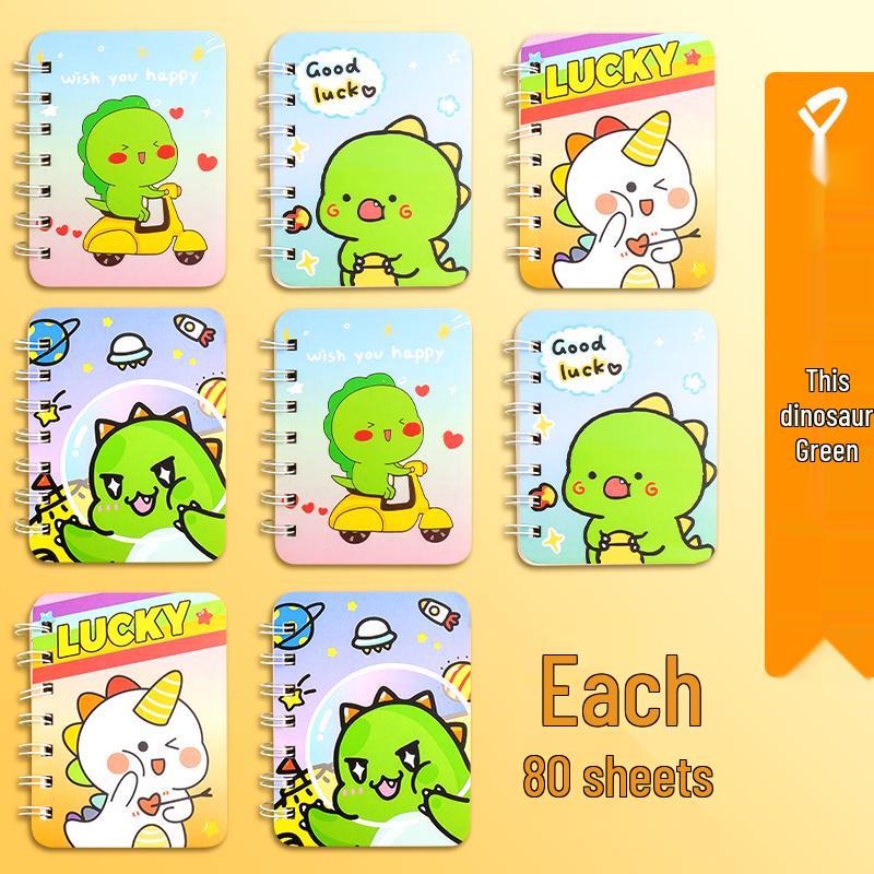 Cute Cartoon Girly Heart Mini Notebook - Portable Pocket Size