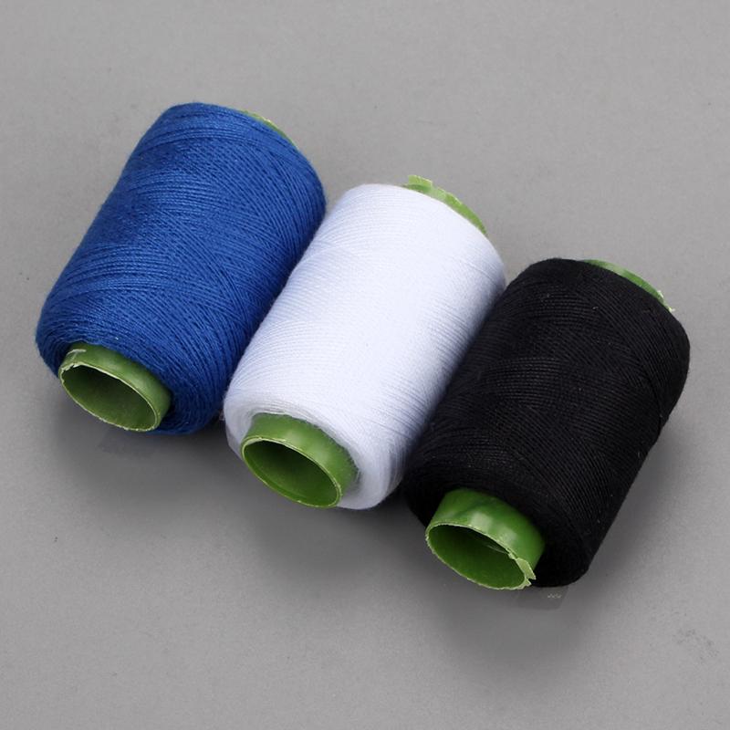Polyester Sewing Thread Set: White, Black, Colored Threads & Needles for Hand & Embroidery Sewing