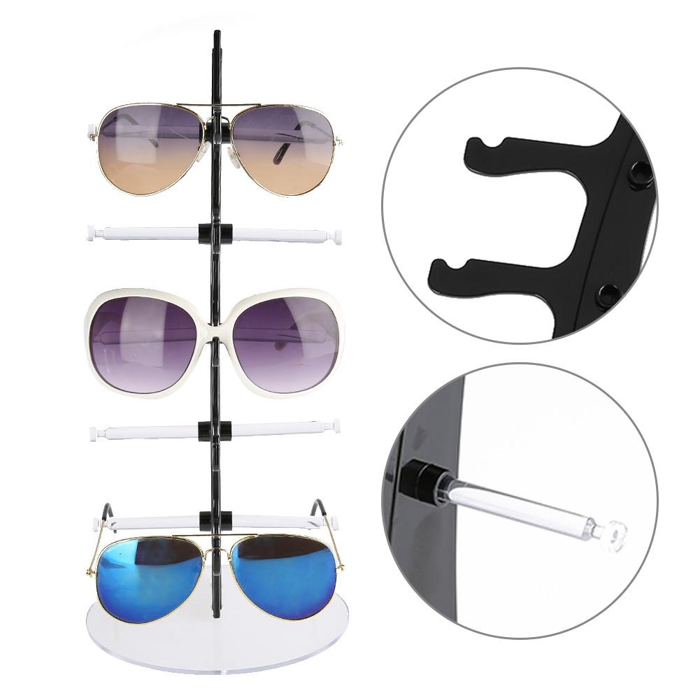 5 Perechi Raft Ochelari de Plastic Stand de Afișare Ochelari de Soare Suport de Depozitare Negru