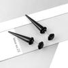 Schwarze Acryl Kegel Ohr Dehnstäbe - Punk Piercing Schmuck