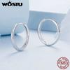 WOSTU S925 Luxury Wedding Earrings 925 Sterling Silver Zircon Star Hoop Earring Women Engagement Pendients Party Jewelry Gift