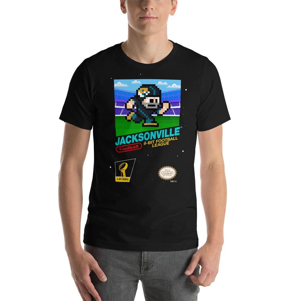 Jacksonville Jaguars 8-bit Football NES Nintendo Retro Tecmo Super Bowl T-Shirt XL