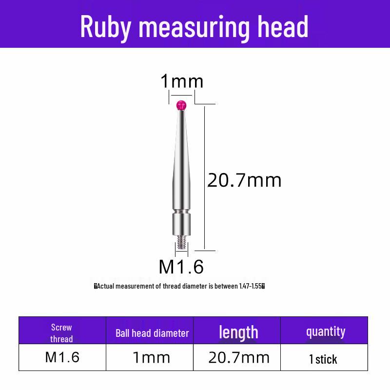 

M1.6 Ruby Tip Dial Indicator Probe