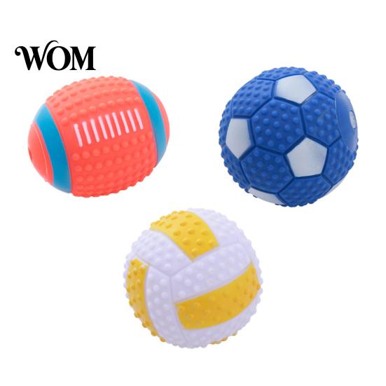 Safe Dog Chew Ball Toy Ball, Sound-Producing Rubber Durable Pet Resistant Toy, Cleans Teeth Interactive Training Outdoor Play Soft