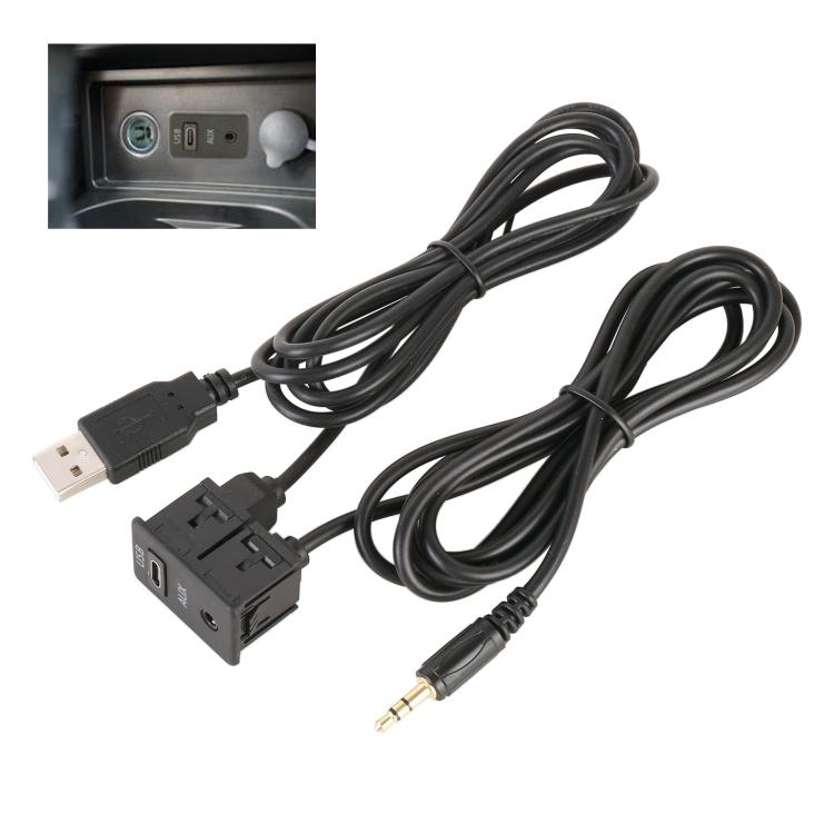

Car Universal Modified Type-C+AUX Interface Charging Use Extension Seat Type-C+AUX