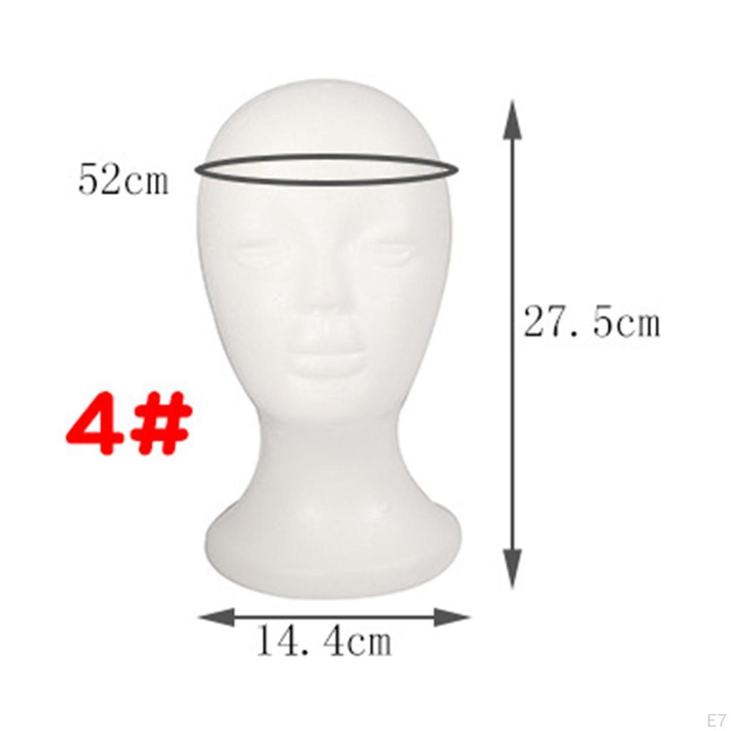 Mannequin Hoofd Brillen Hoed Display Witte Mannequin Pruik Haardeel Standaard voor Haardelen