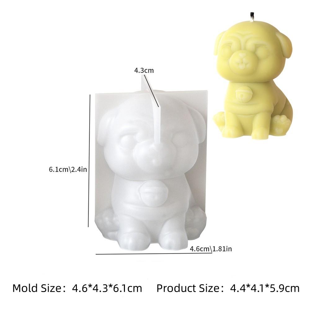 3D Cute Animal Little Dog Candle Silicone Mold DIY Pet Dogs Scented Candle Resin Soap Making Molds Fondant Cake Chocolate Mould