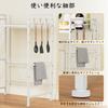 Kitchen Rack, Range Rack, 36-60cm Wide, Steel, Extendable, Over-the-Refrigerator Storage, Multi-Function Kitchen Storage Shelf, Rice Cooker Stand, Ove