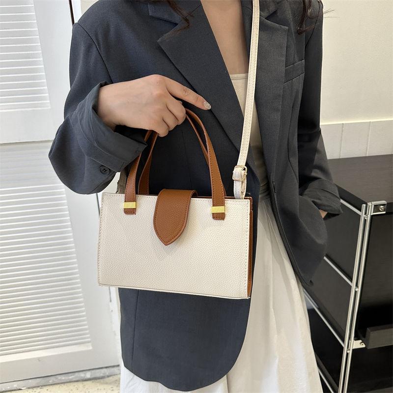 Minimalist-style Handheld Small Handbag for Women, New-style High-end Color-blocking Versatile Commuter Shoulder Bag, Fashionable Women's Handbag