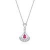 S925 Silver Water-drop Gemstone Zircon Necklace for Women, with a Unique Design, Suitable for a Petite Dress. Pendant.
