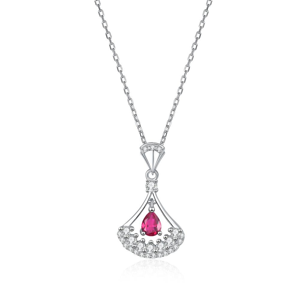 S925 Silver Water-drop Gemstone Zircon Necklace for Women, with a Unique Design, Suitable for a Petite Dress. Pendant.