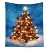 Nordic Christmas Tapestry Watercolor Christmas Tree Print Bedside Hanging Cloth Bedroom Background Cloth
